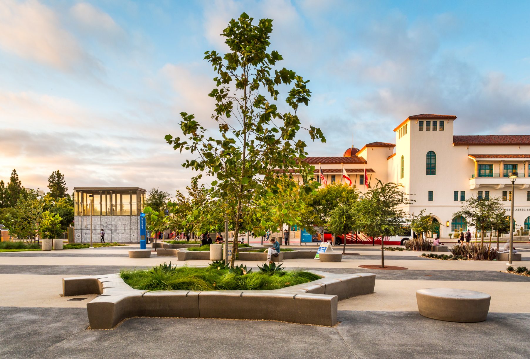 SDSU South Campus Plaza GroundLevel Landscape Architecture